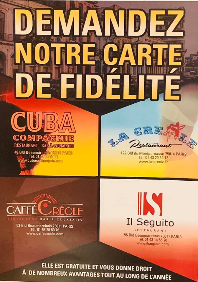 Demandez Notre Carte Fidelite Caffe Creole
